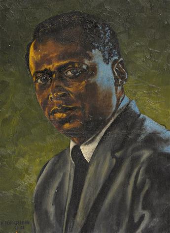 JACK LONSHEIN (1926 - 2015) Portrait of Miles Davis.